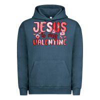 Pigment Midnight Navy jesus is my valentine Urban Hoodie - MaliasSmallBusiness