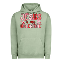 Pigment Oil Green jesus is my valentine Urban Hoodie - MaliasSmallBusiness
