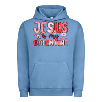 Pigment Pebble Blue jesus is my valentine Urban Hoodie - MaliasSmallBusiness