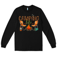Black camping life Long Sleeve Tee - texasbilliewilder
