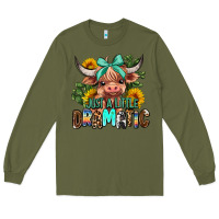 Army Green just a little dramatic Long Sleeve Tee - AdoDesignShop