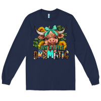 Navy just a little dramatic Long Sleeve Tee - AdoDesignShop