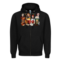 Black harry coffee cups Zipper Hoodie - Zillion Design Studio