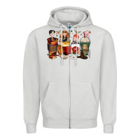 Dove Grey harry coffee cups Zipper Hoodie - Zillion Design Studio