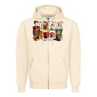 Sandshell harry coffee cups Zipper Hoodie - Zillion Design Studio