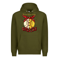 Army Green busy raising ballers malia Premium Hoodie - MaliasSmallBusiness