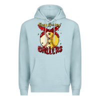 Blue Mist busy raising ballers malia Premium Hoodie - MaliasSmallBusiness