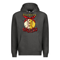 Charcoal Heather busy raising ballers malia Premium Hoodie - MaliasSmallBusiness