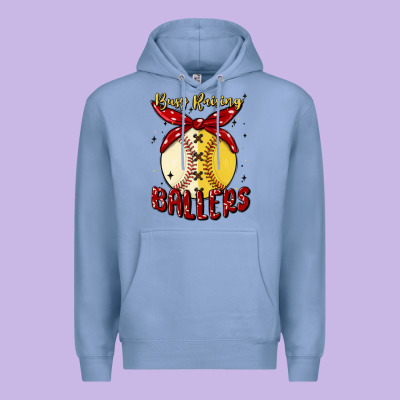 Busy Raising Ballers Malia Premium Hoodie Designed By Maliassmallbusiness