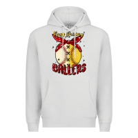 Dove Grey busy raising ballers malia Premium Hoodie - MaliasSmallBusiness