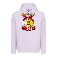 Lilac busy raising ballers malia Premium Hoodie - MaliasSmallBusiness