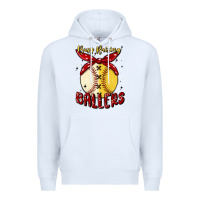 White busy raising ballers malia Premium Hoodie - MaliasSmallBusiness