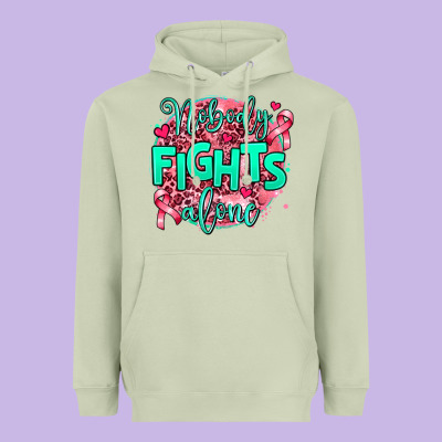 Nobody Fights Alone Heavyweight Hoodie Designed By Adodesignshop