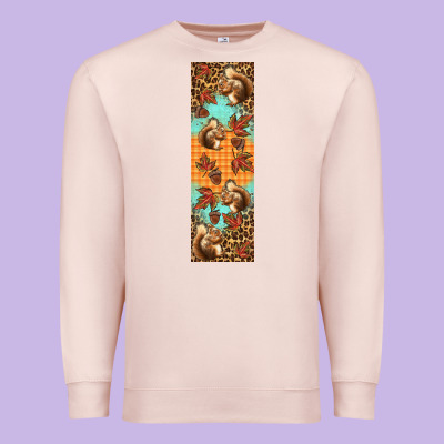 Autumn Squirrel Premium Sweatshirt Designed By Bundleandbundleshop