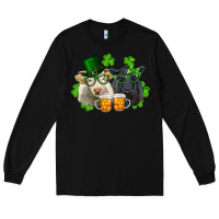 Black St. Patrick's Day Charolais And Black Angus Cows Long Sleeve Tee - RanaPortraitStore