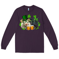 Plum St. Patrick's Day Charolais And Black Angus Cows Long Sleeve Tee - RanaPortraitStore