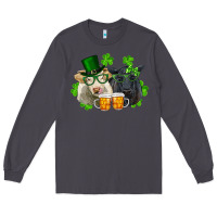 Smoke St. Patrick's Day Charolais And Black Angus Cows Long Sleeve Tee - RanaPortraitStore
