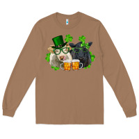 Toasted Coconut St. Patrick's Day Charolais And Black Angus Cows Long Sleeve Tee - RanaPortraitStore