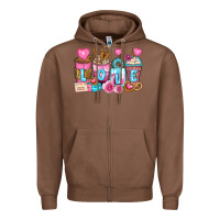 Chestnut valentine's day coffee cups Zipper Hoodie - Zillion Design Studio