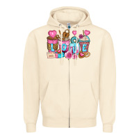 Sandshell valentine's day coffee cups Zipper Hoodie - Zillion Design Studio