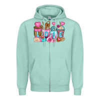 Seafoam valentine's day coffee cups Zipper Hoodie - Zillion Design Studio