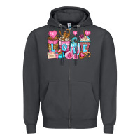 Smoke valentine's day coffee cups Zipper Hoodie - Zillion Design Studio