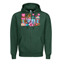 Sports Green valentine's day coffee cups Zipper Hoodie - Zillion Design Studio