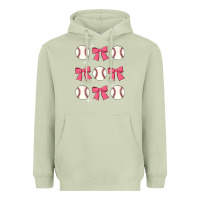 Matcha baseball coquette bow Heavyweight Hoodie - JahusDesignShop