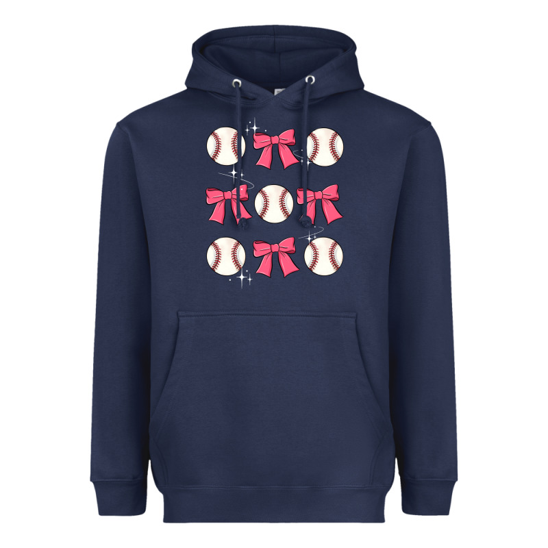 Baseball Coquette Bow Heavyweight Hoodie by JahusDesignShop | Teevron