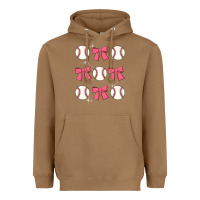 Toasted Coconut baseball coquette bow Heavyweight Hoodie - JahusDesignShop