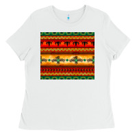 White thunderbird bullskull Aztec pattern Ladies Tee - BarkalooDesign