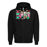 Black pharmacy coffee cups Zipper Hoodie - Zillion Design Studio