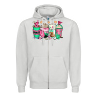 Dove Grey pharmacy coffee cups Zipper Hoodie - Zillion Design Studio