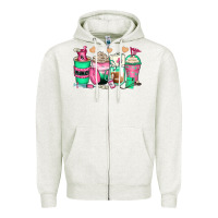 Oatmeal Heather pharmacy coffee cups Zipper Hoodie - Zillion Design Studio