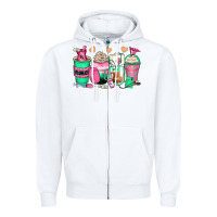 White pharmacy coffee cups Zipper Hoodie - Zillion Design Studio