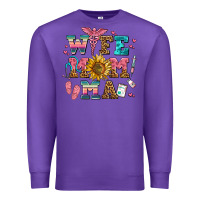 Purple wife mom ma Premium Sweatshirt - AdoDesignShop
