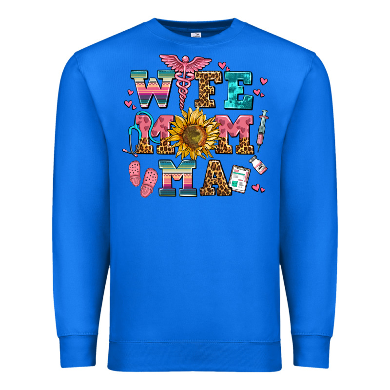 Wife Mom Ma Premium Sweatshirt by AdoDesignShop | Teevron