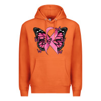 Carrot breast cancer ribbon  butterfly Premium Hoodie - MaliasSmallBusiness