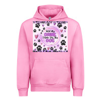 Fuchsia Pink hold my drink i gotta pet this dog Urban Hoodie - MaliasSmallBusiness