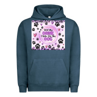 Pigment Midnight Navy hold my drink i gotta pet this dog Urban Hoodie - MaliasSmallBusiness