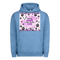 Pigment Pebble Blue hold my drink i gotta pet this dog Urban Hoodie - MaliasSmallBusiness