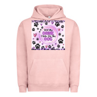 Pigment Salmon hold my drink i gotta pet this dog Urban Hoodie - MaliasSmallBusiness