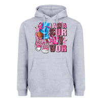 Heather Grey i am a survivor Heavyweight Hoodie - AdoDesignShop