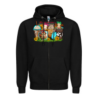 Black heifers coffee cups Zipper Hoodie - Zillion Design Studio