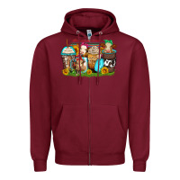 Burgundy heifers coffee cups Zipper Hoodie - Zillion Design Studio