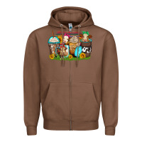 Chestnut heifers coffee cups Zipper Hoodie - Zillion Design Studio