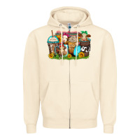 Sandshell heifers coffee cups Zipper Hoodie - Zillion Design Studio