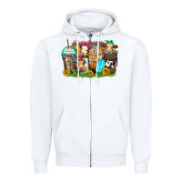 White heifers coffee cups Zipper Hoodie - Zillion Design Studio