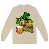 Mushroom St. Patrick's Day Goat And Beer Long Sleeve Tee - RanaPortraitStore