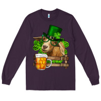 Plum St. Patrick's Day Goat And Beer Long Sleeve Tee - RanaPortraitStore